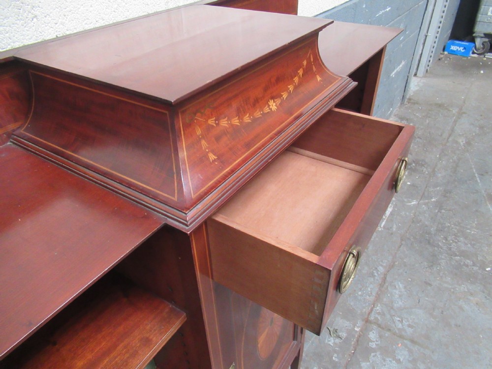 Edwardian period  mahogany  open bookcase View X
