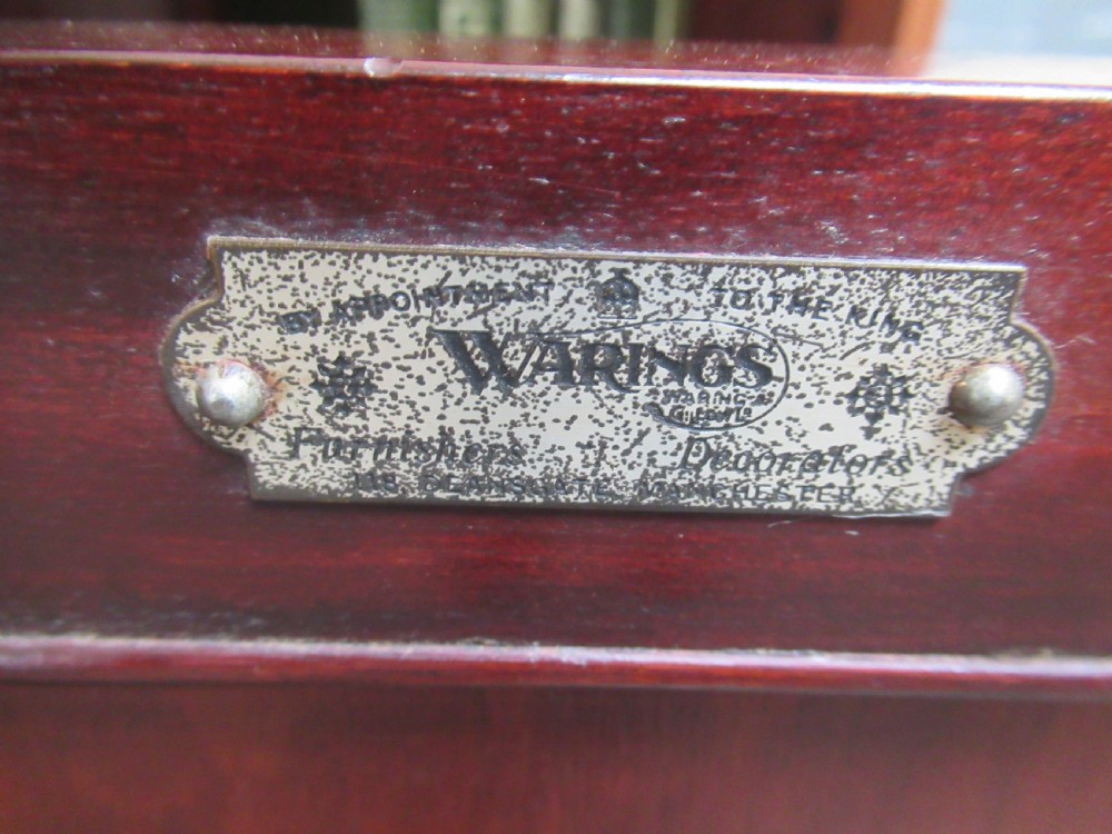 Edwardian period  mahogany  open bookcase View XIII