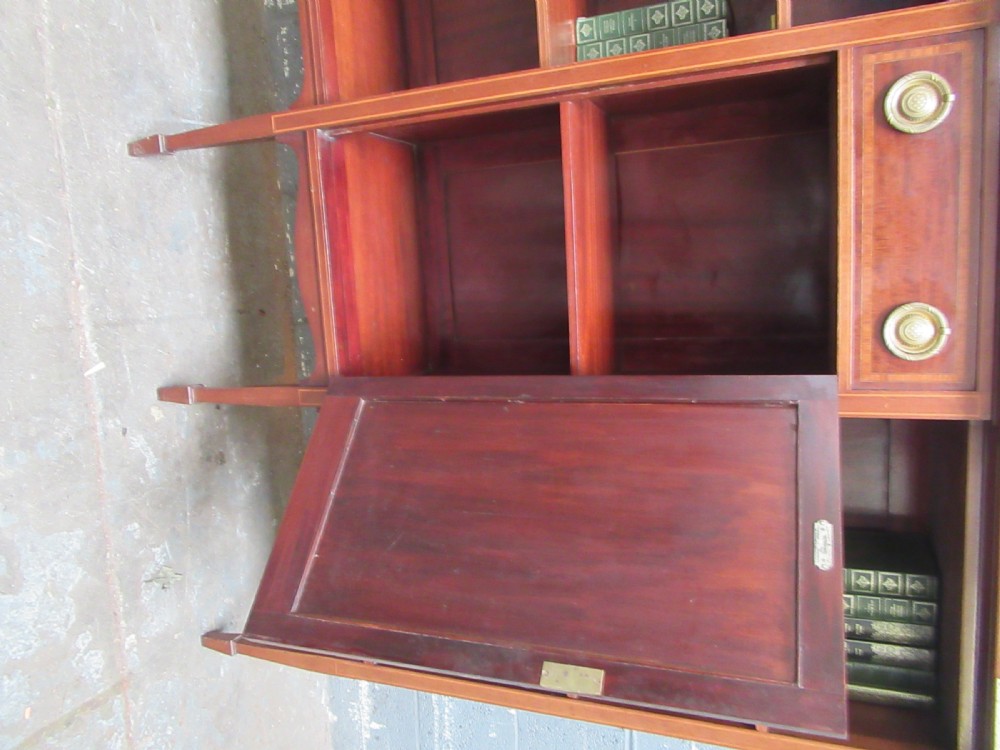 Edwardian period  mahogany  open bookcase View XIV
