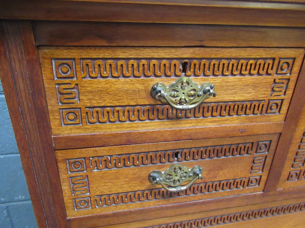 Victorian mahogany chest of drawers by Jas Shoolbred    London View VIII