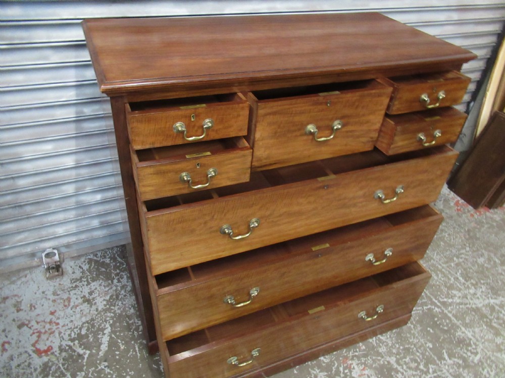 Large late Victorian mahogany chest of drawers  View XI