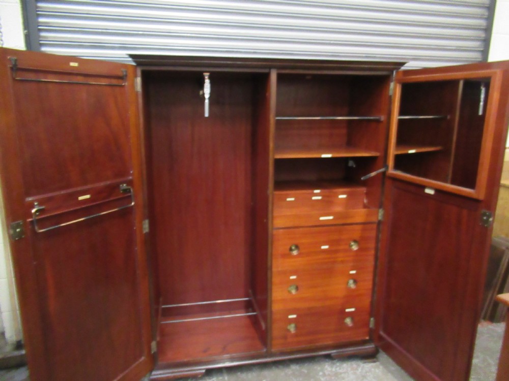 1920s mahogany combination wardrobe  View III