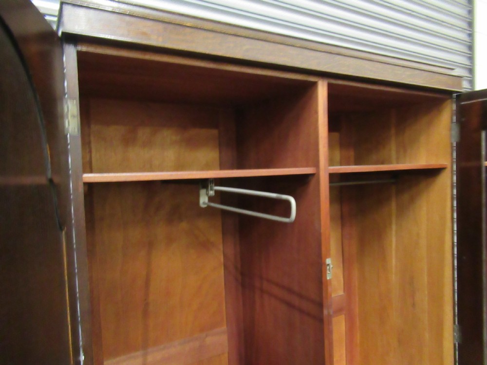 1920s oak two door wardrobe  View XIV