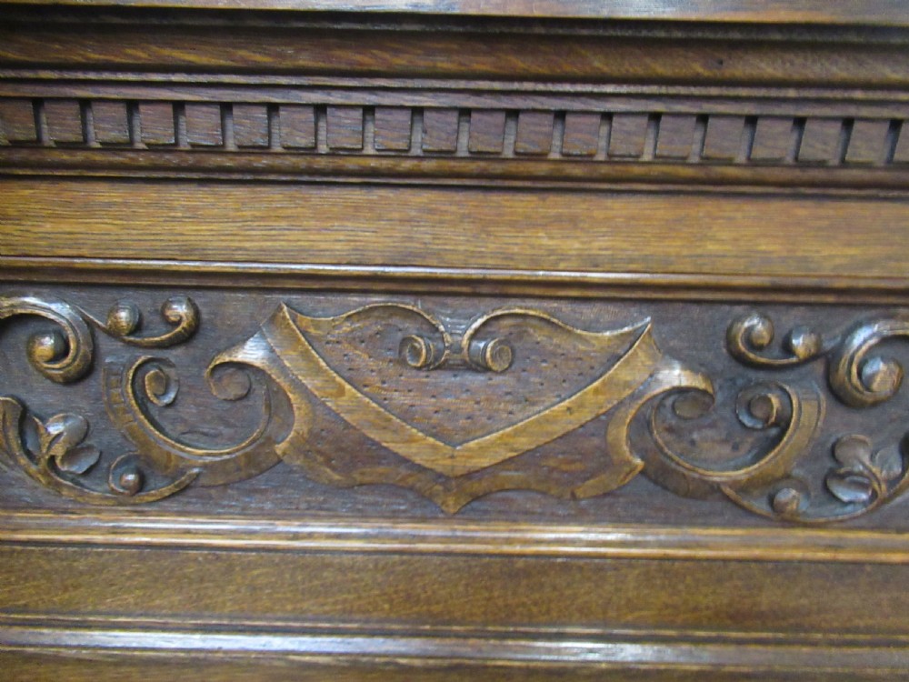Late Victorian   oak lid bench seat  View VII