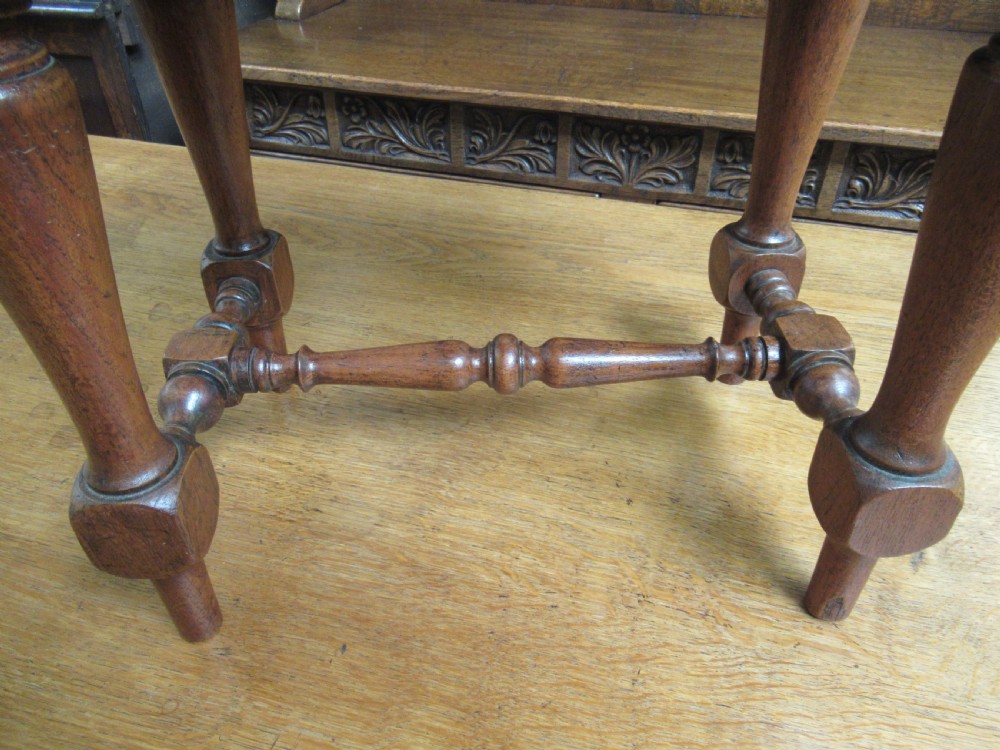 Small Victorian teak wood stool View VI