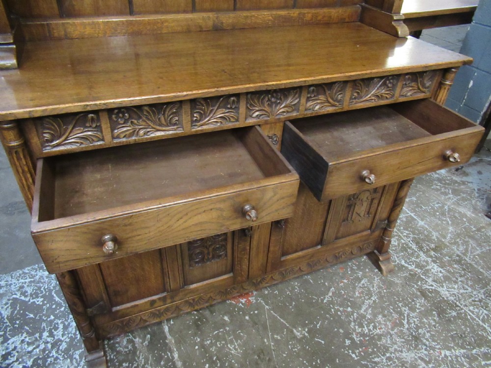 Oak  1920s  dresser / rack     View X
