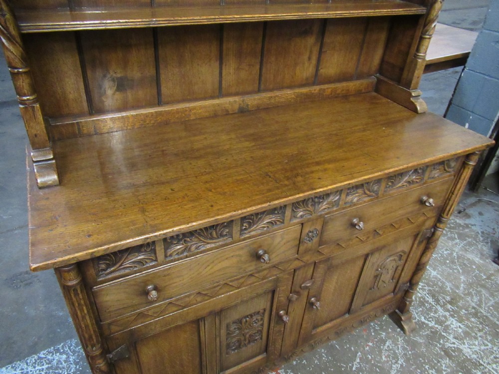 Oak  1920s  dresser / rack     View XI