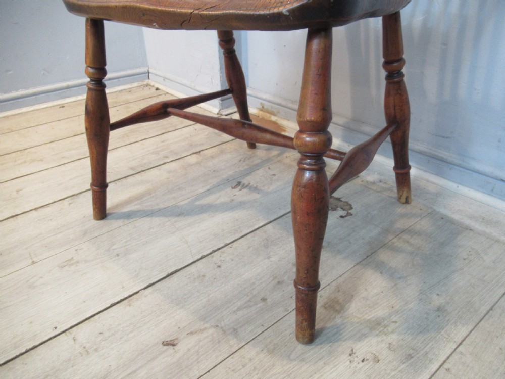 A 19th century   Yew wood Windsor arm chair  View V