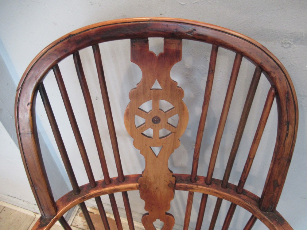 A 19th century   Yew wood Windsor arm chair  View VI