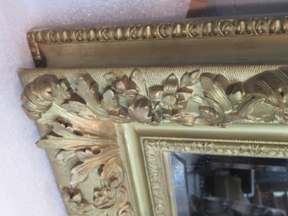 A large 1900s    deep gilt framed wall mirror  View IV