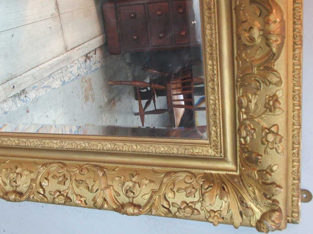 A large 1900s    deep gilt framed wall mirror  View VIII