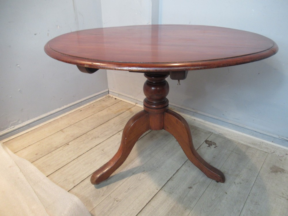 A Victorian round tilt  top small dining table  View III