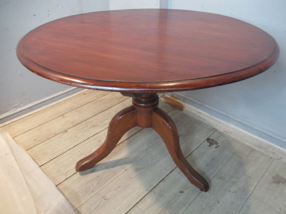 A Victorian round tilt  top small dining table  View X