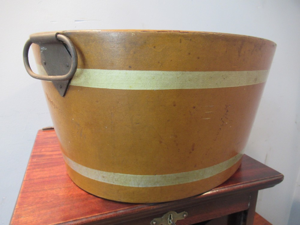 Unusual Victorian laundry   oval bowl with iron handles,