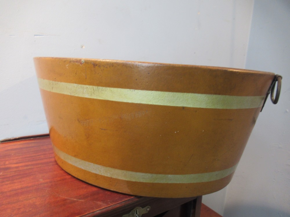 Unusual Victorian laundry   oval bowl with iron handles, View IV