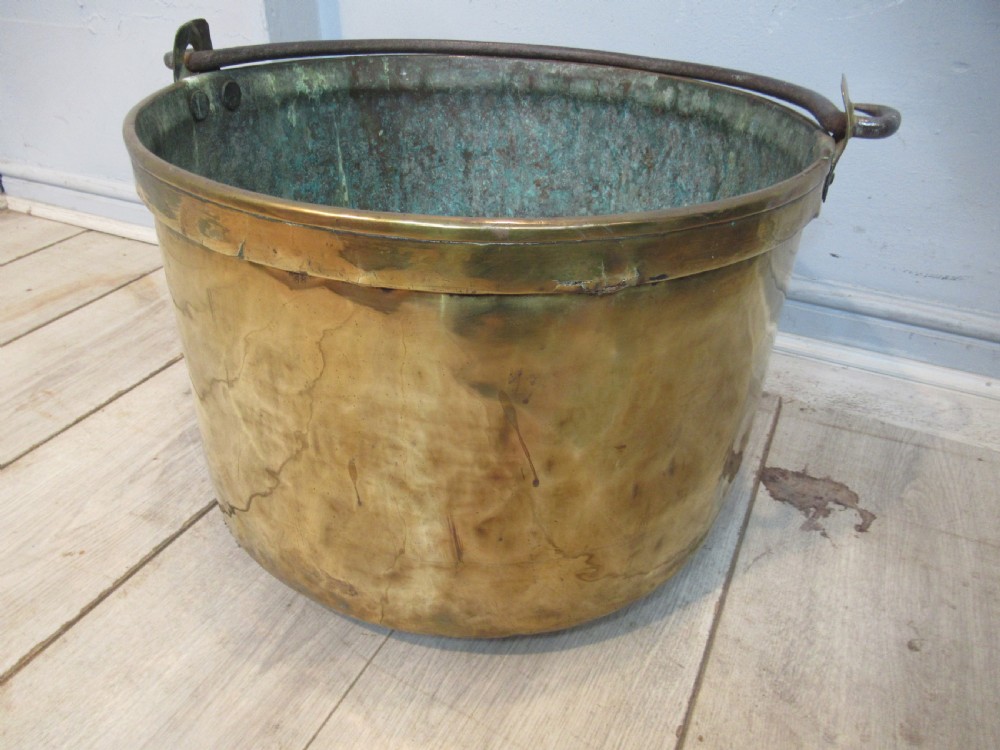 19th century  brass and iron log bucket View II