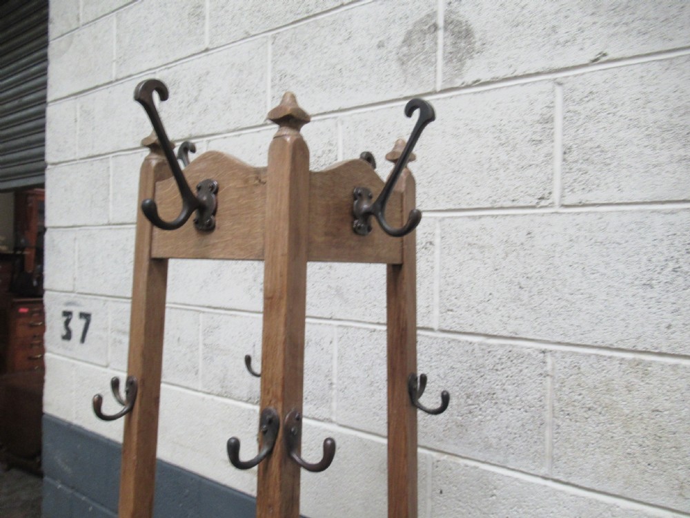 Oak tall hat ,coat and stick stand1920s View III