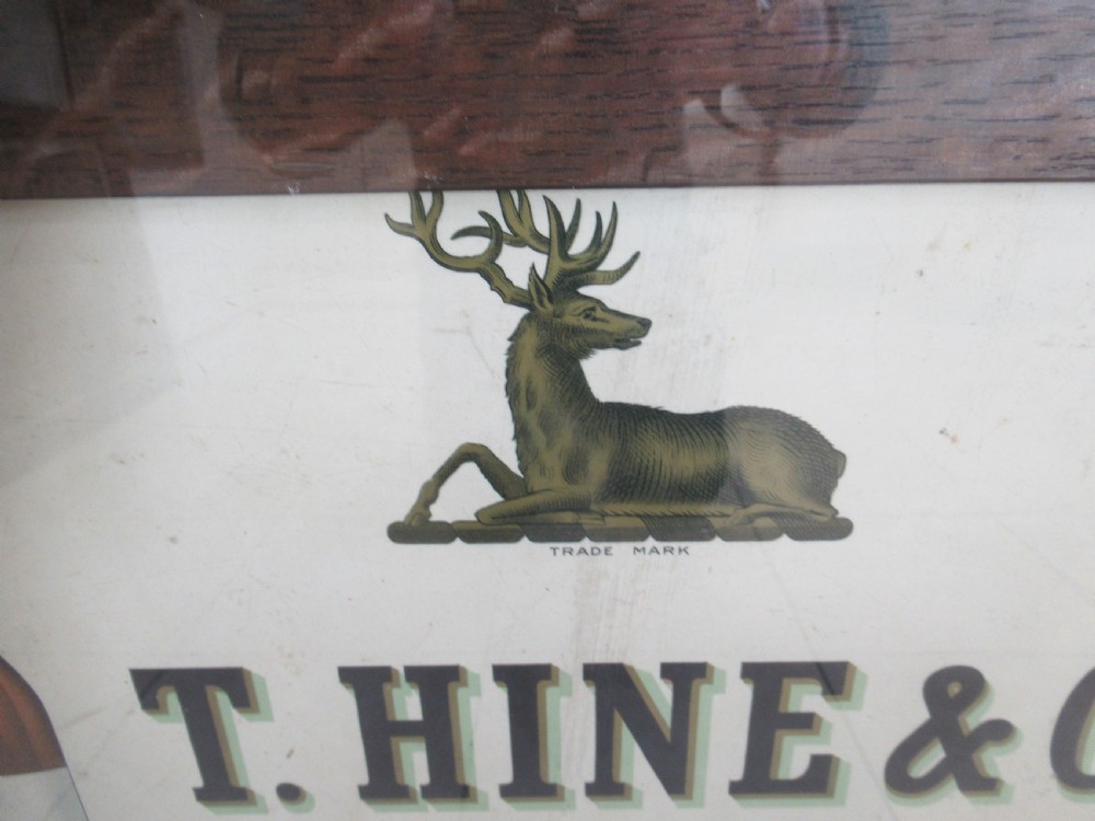 1920s oak framed Advertising  picture  for  T   Hind & co   Cognac View VII