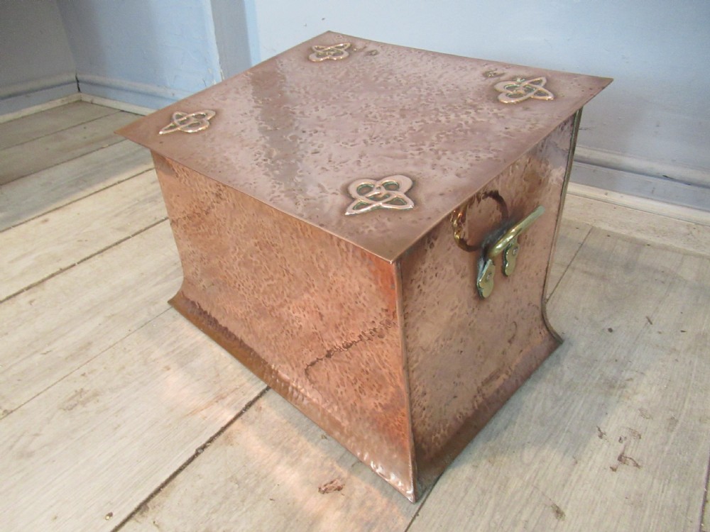 Arts  and Crafts  copper  coal bin