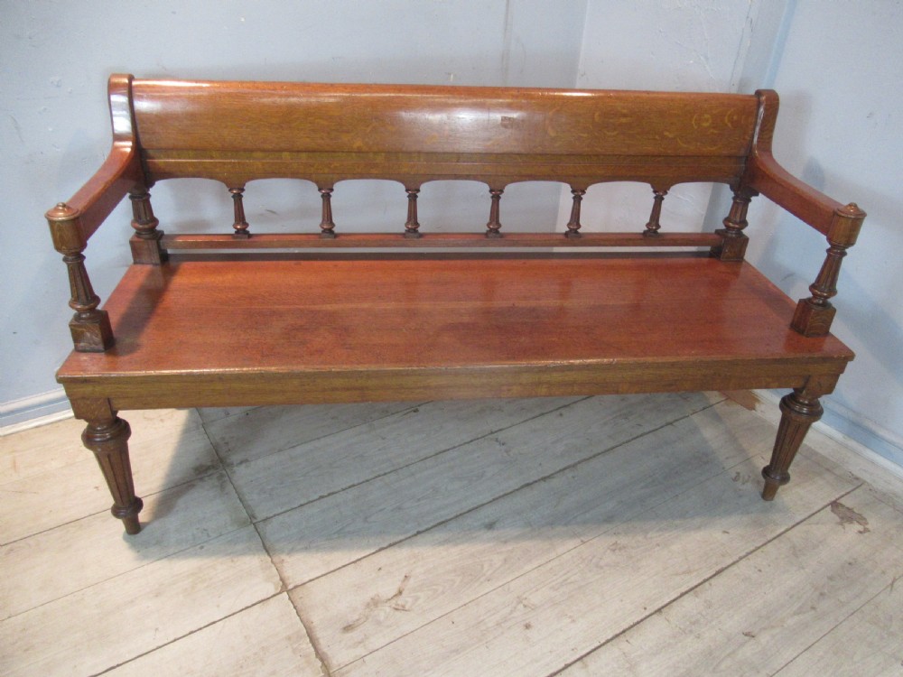 Oak Victorian   1880s   bench seat 
