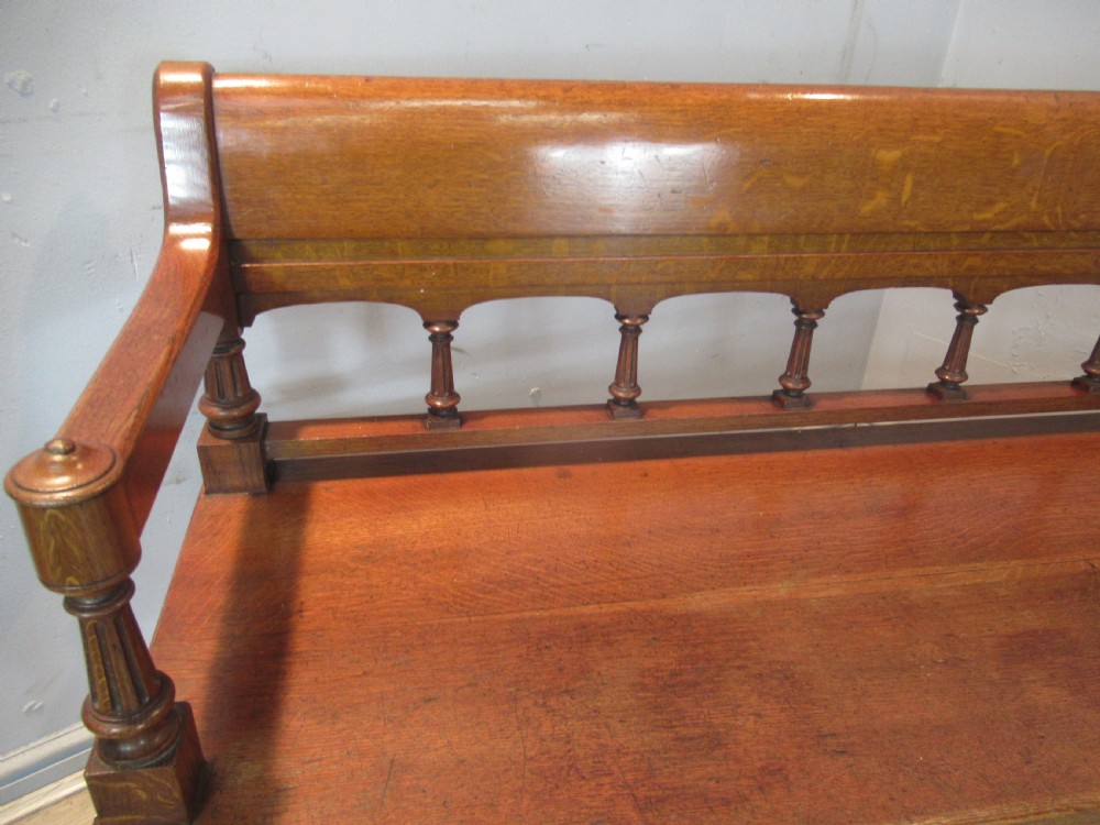 Oak Victorian   1880s   bench seat  View III