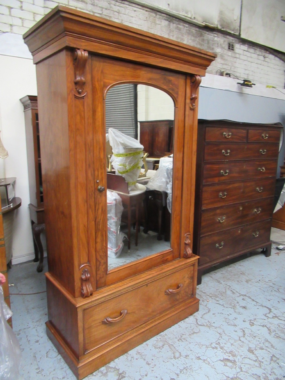 Victorian walnut    wardrobe 