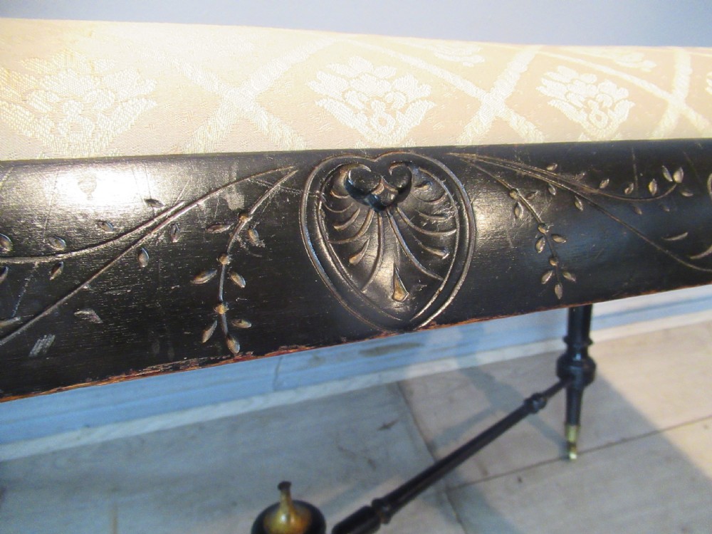 Victorian ebonized long stool View VIII