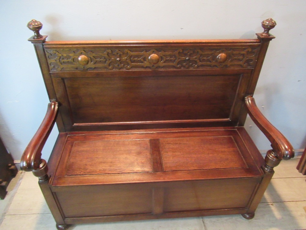 1920s Oak   bench seat  View II