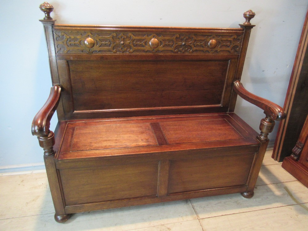 1920s Oak   bench seat  View X