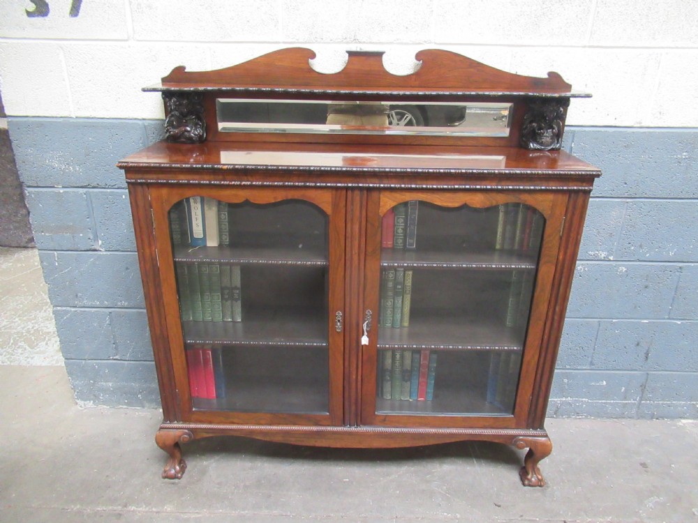 Late Victorian period   two door bookcase 