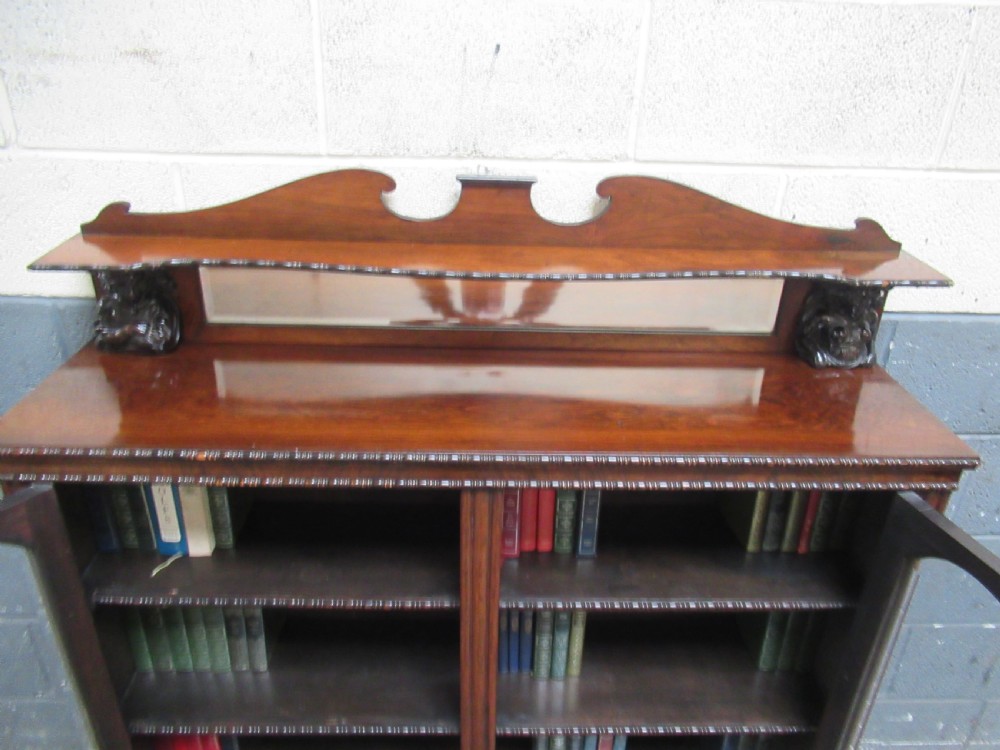 Late Victorian period   two door bookcase  View III