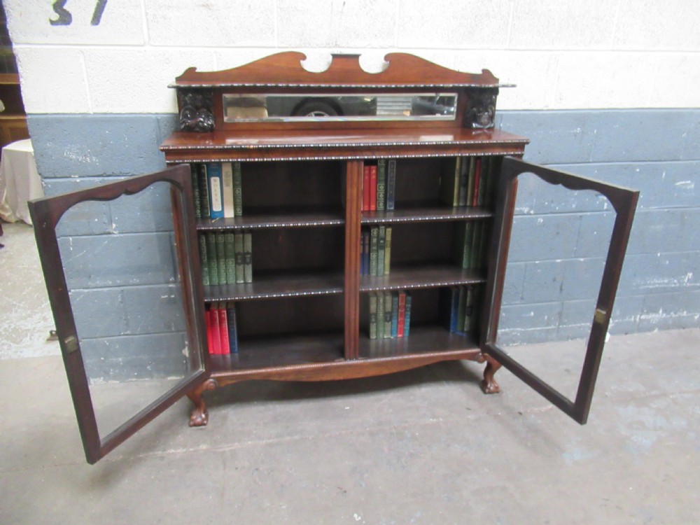 Late Victorian period   two door bookcase  View V