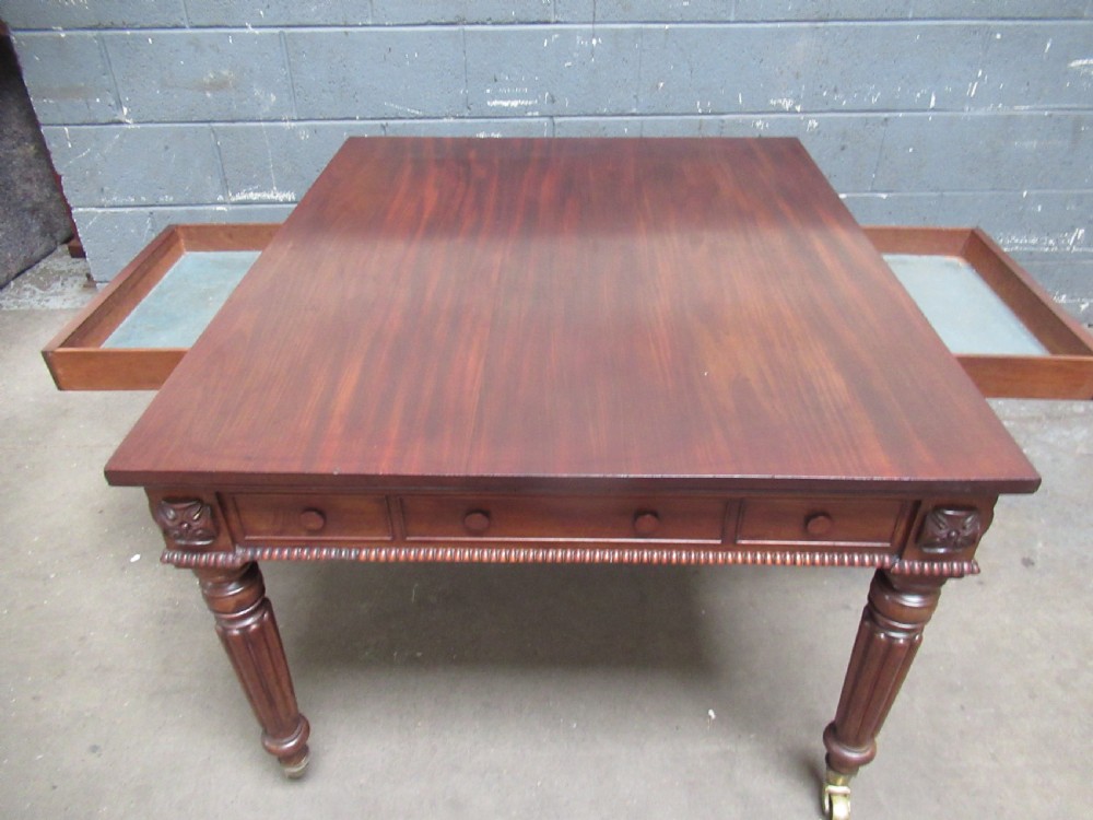 Early  19th century  mahogany  extending library / desk