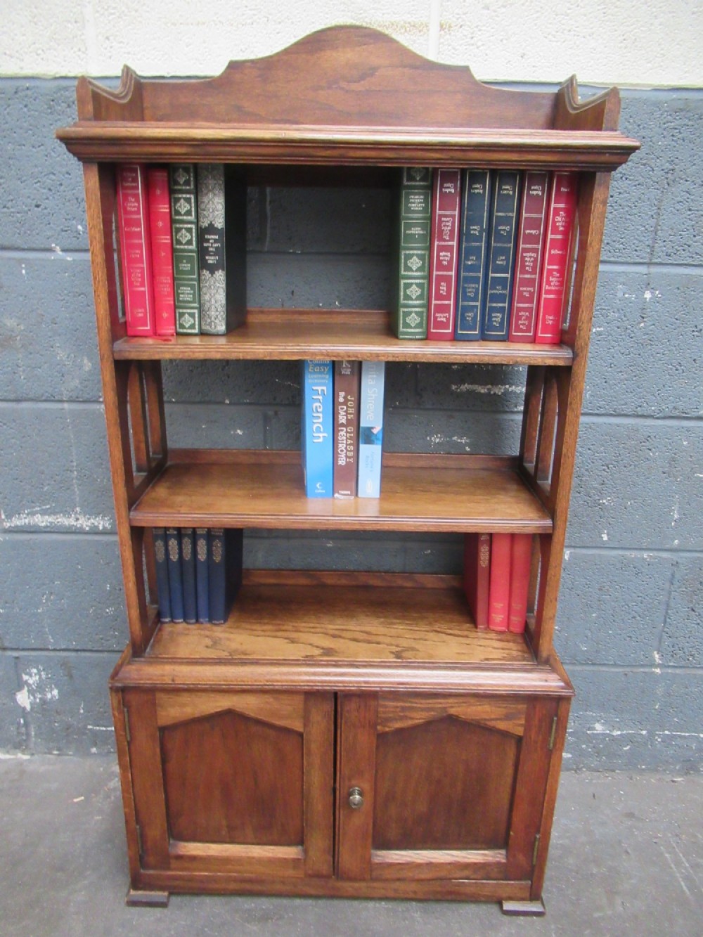 Oak Edwardian period   open  bookcase
