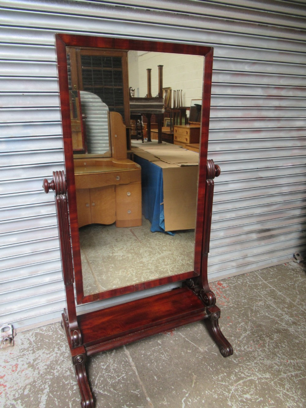 19th  century   mahogany Cheval  swing mirror