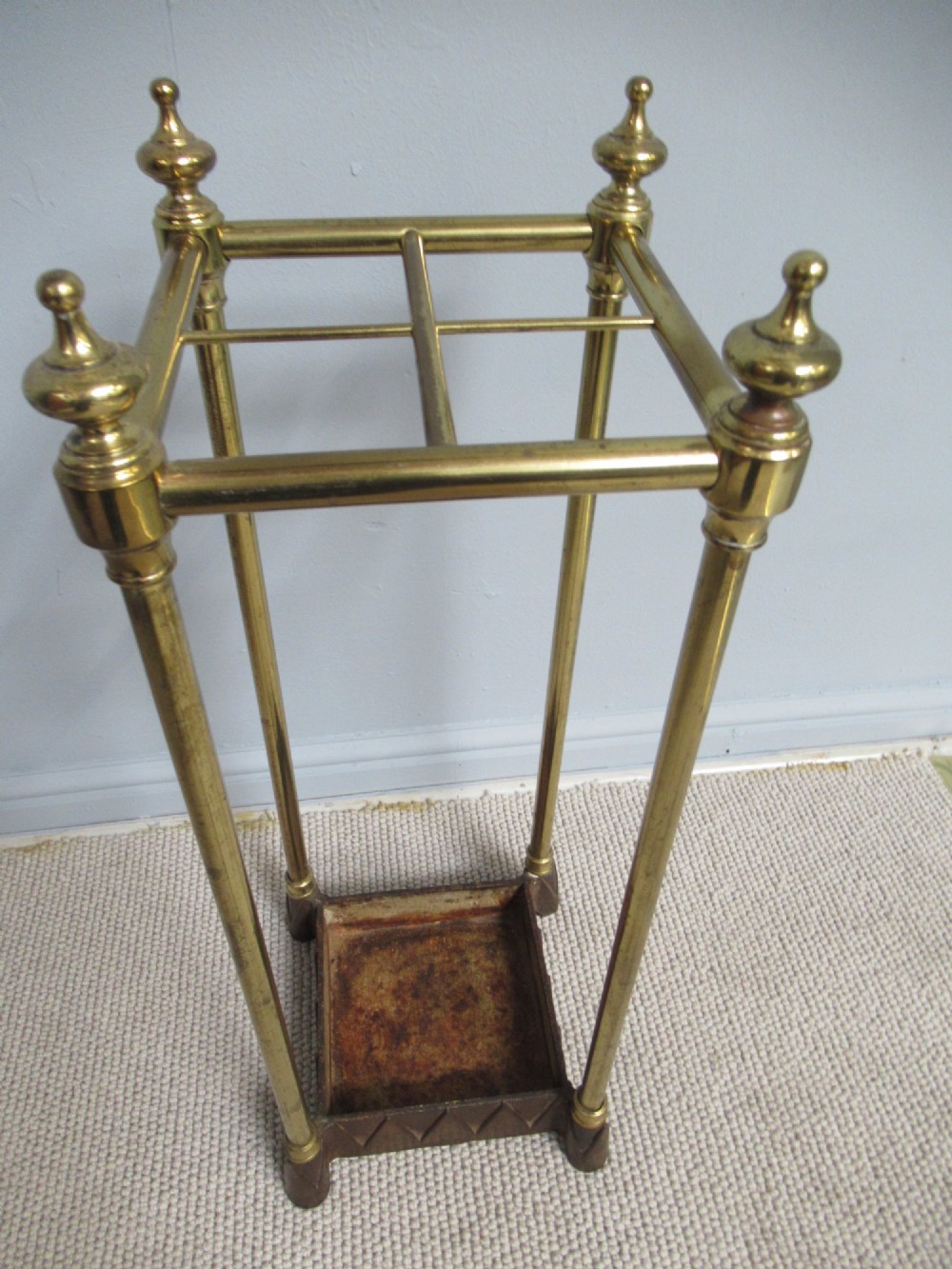 A    brass and cast iron       1900s walking stick stand. View IV
