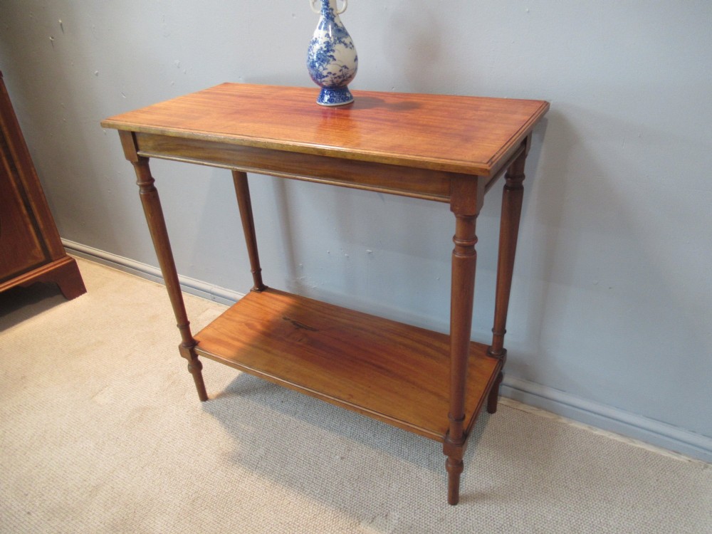 Edwardian    pale mahogany rectangular    side table View IV