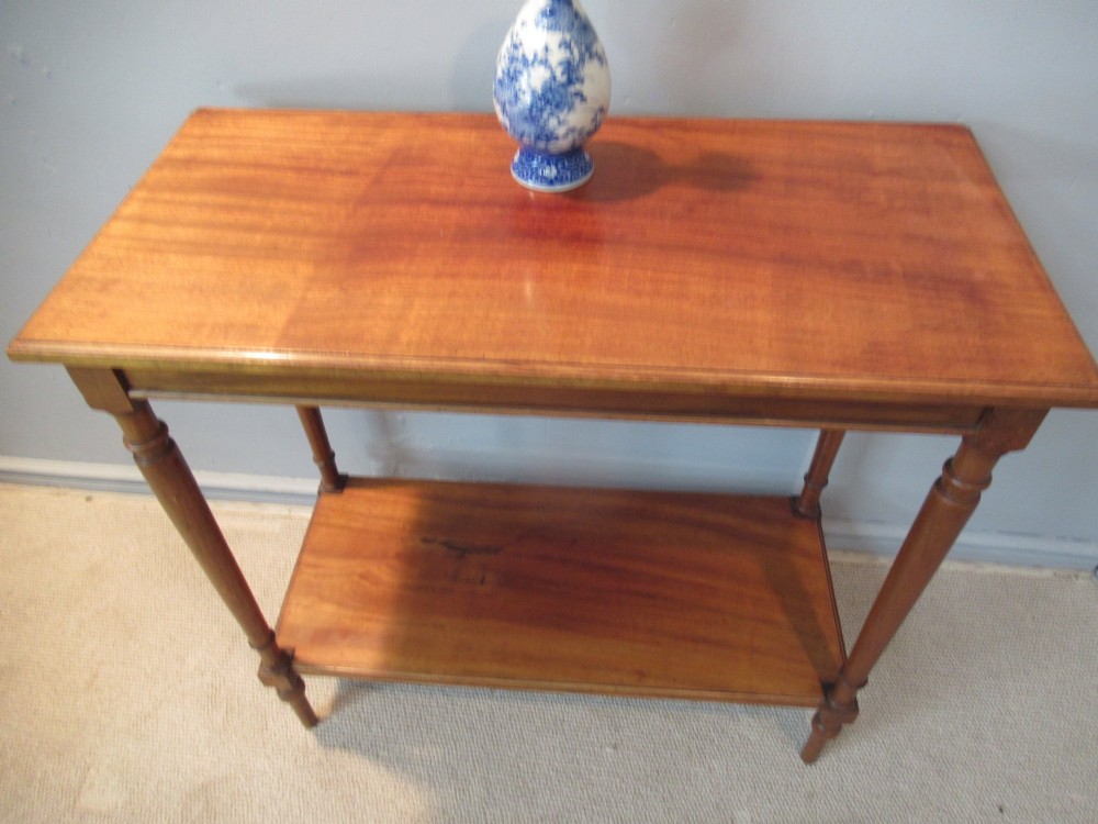 Edwardian    pale mahogany rectangular    side table View V