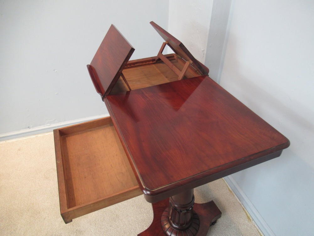 19th century   mahogany adjustable reading table