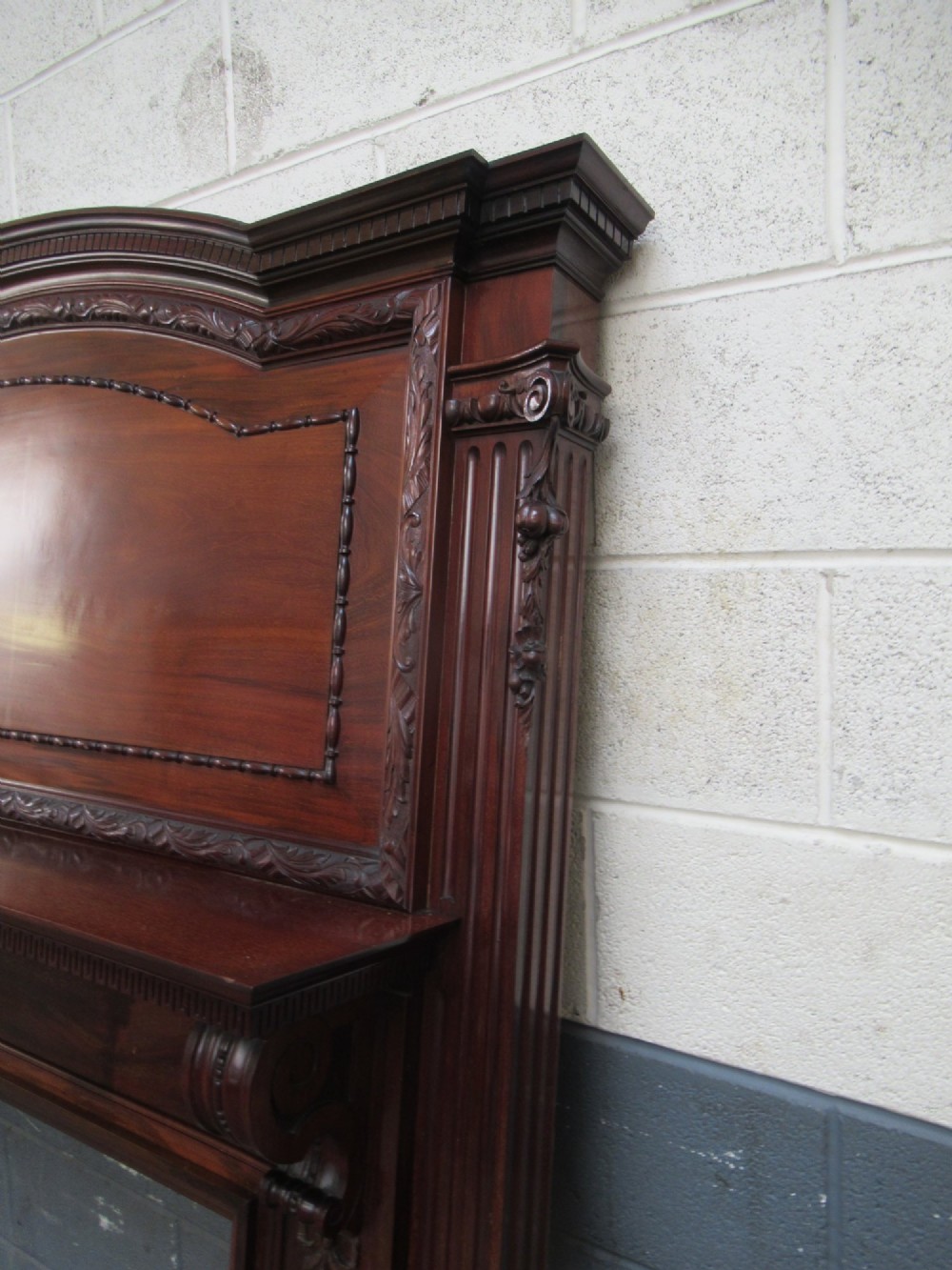 Large impressive   mahogany fire surround,  1900s View III