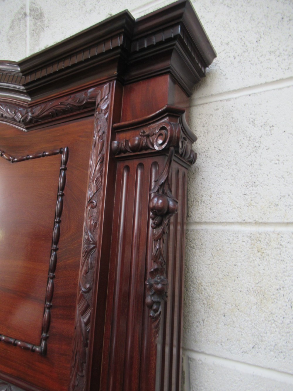 Large impressive   mahogany fire surround,  1900s View IV