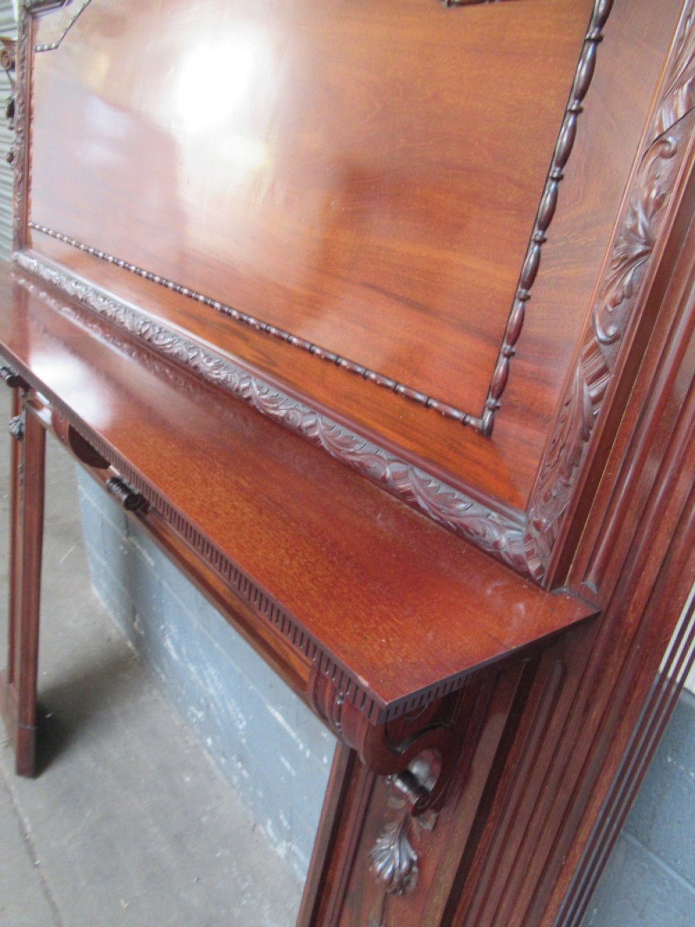 Large impressive   mahogany fire surround,  1900s View IX