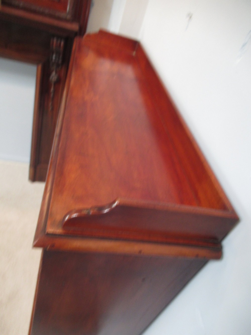 Late Victorian mahogany   open bookcase View V