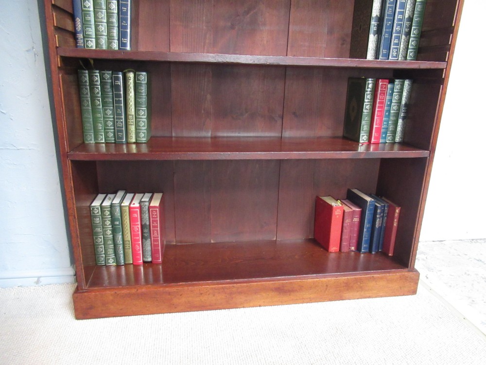 Late Victorian mahogany   open bookcase View VI