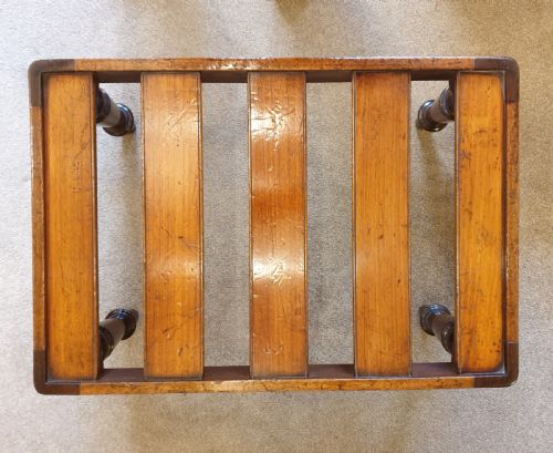 MAHOGANY LUGGAGE STAND RACK BY GILLOWS - ADDITIONAL PHOTO 2