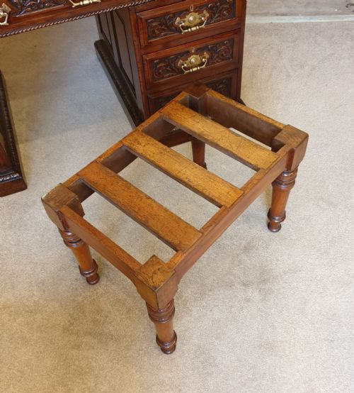 LATE 19TH CENTURY WALNUT LUGGAGE STAND RACK - ADDITIONAL PHOTO 2
