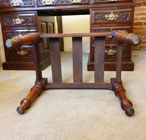 LATE 19TH CENTURY WALNUT LUGGAGE STAND RACK - ADDITIONAL PHOTO 3
