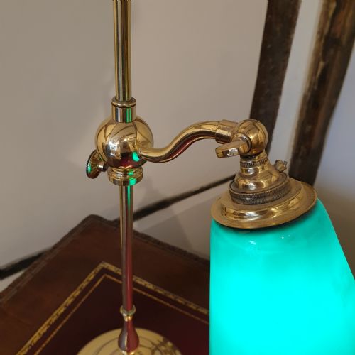 RISE FALL BRASS STUDENT'S DESK LAMP - ADDITIONAL PHOTO 1