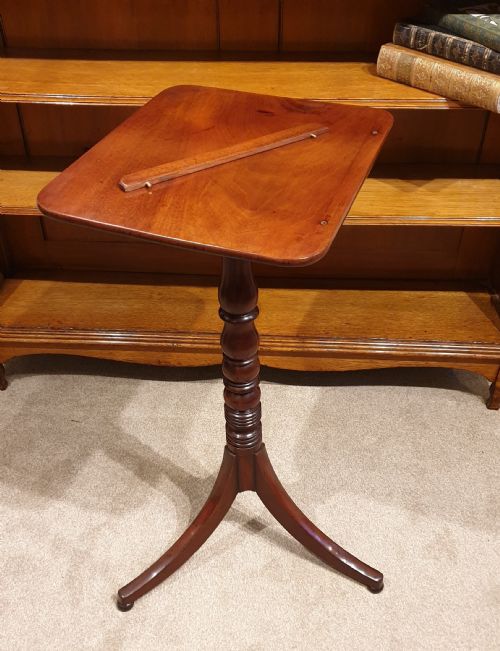 AN ADJUSTABLE MAHOGANY OCCASSIONAL OR READING TABLE - ADDITIONAL PHOTO 1