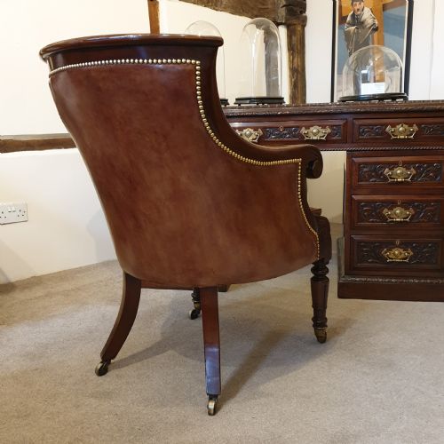EARLY 19TH CENTURY LIBRARY CHAIR - ADDITIONAL PHOTO 2